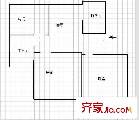 云松景庭 2室 戶型圖