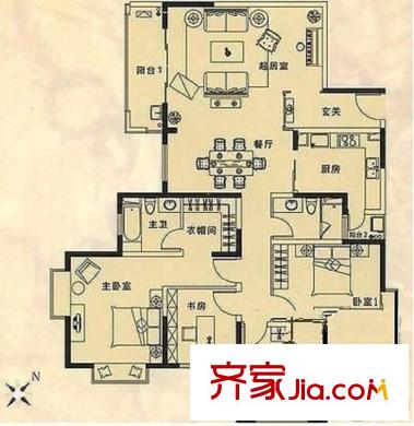 鹿特丹花园 0室 户型图