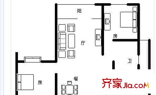 珊瑚苑 3室 户型图