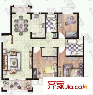 珊瑚苑 3室 户型图