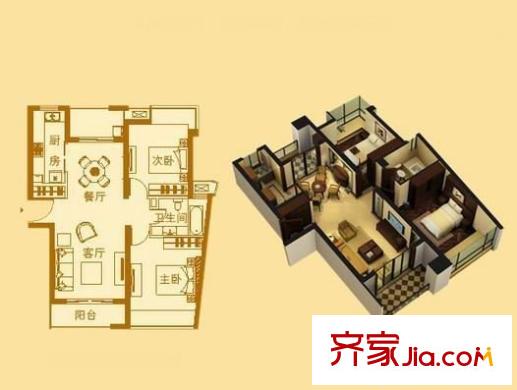 珊瑚苑 4室 户型图