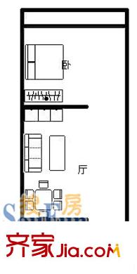 上海 凯阳新寓1室 户型图