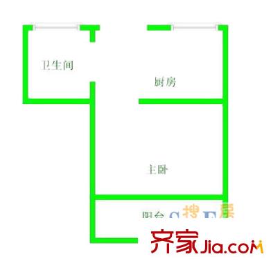 凯阳新寓 1室 户型图