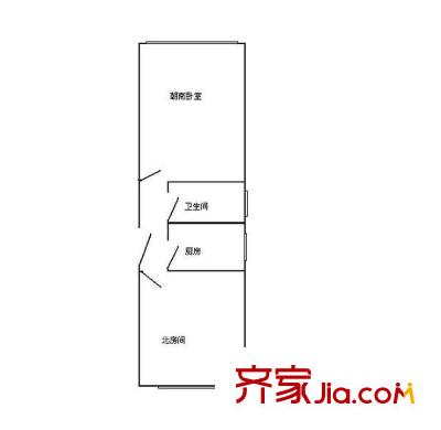 中阳小区 2室 户型图