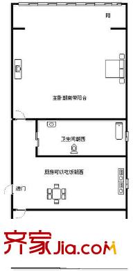 中阳小区 2室 户型图