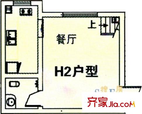 中阳小区 1室 户型图