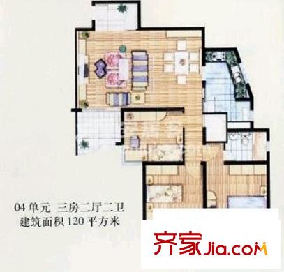 品誠苑 3室 戶型圖