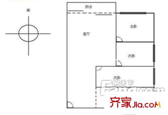 侨苑新村户型图3房2厅 户型图