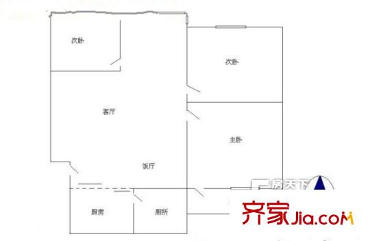 侨苑新村户型图3房2厅 户型图