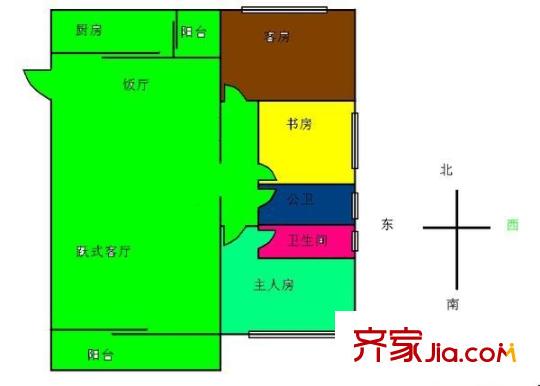 保利白云山庄户型图3室2厅户型图 3室2厅2卫1厨