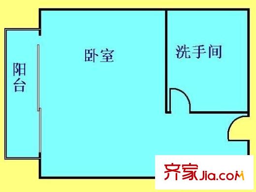 好世界公寓户型图1室0厅户型图 1室1卫1厨