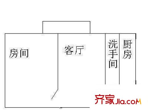 米兰寓所 1室 户型图