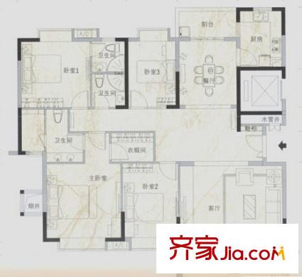 深圳 富豪山庄 4居 户型图