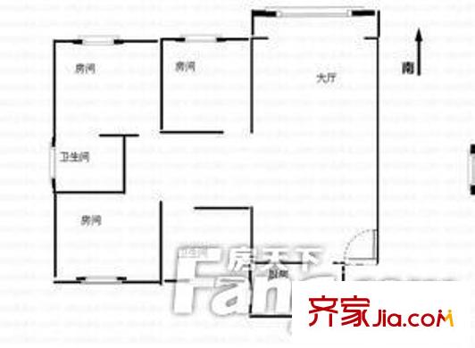 深圳 长发楼 3房户型图