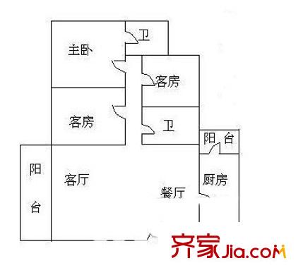余岭山庄 户型图