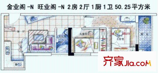 春筍樓 3室 戶型圖