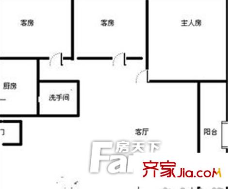 深圳 金湖花園c區(qū) 3房戶型圖