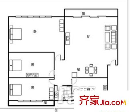 深圳 金湖花園c區(qū) 3房戶型圖