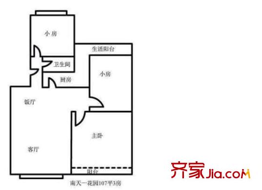 體委宿舍 4室 戶(hù)型圖