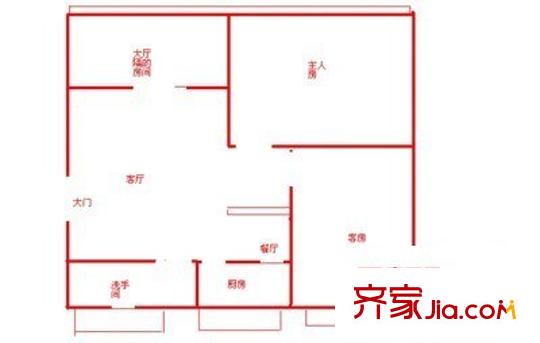 體委宿舍 3室 戶型圖