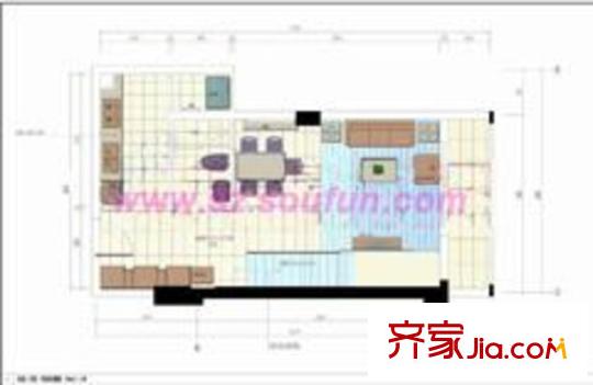 弘都世纪公寓户型图4 1室