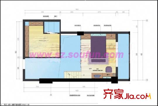 弘都世纪公寓户型图1 1室