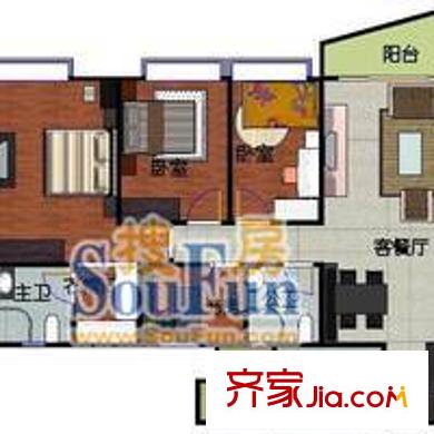 深圳 中深花園 戶型圖2