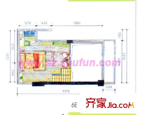 弘都世纪公寓户型图自由天地 1室