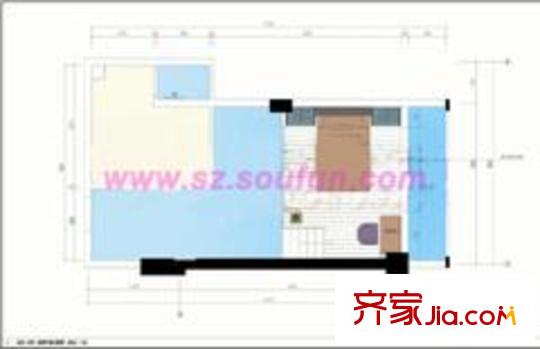 弘都世纪公寓户型图5 1室