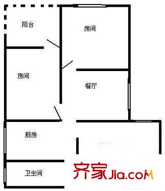 金秀小區(qū) 2室 戶型圖