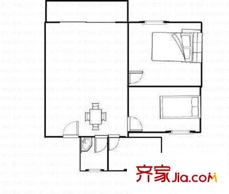 世界花园樱花居 2室 户型图