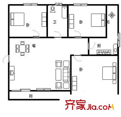 銀龍花園 戶型圖5