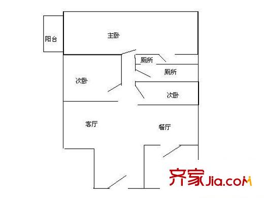 福满园 3室 户型图