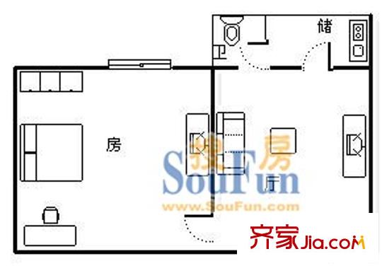 深圳 荔花村 戶型圖1