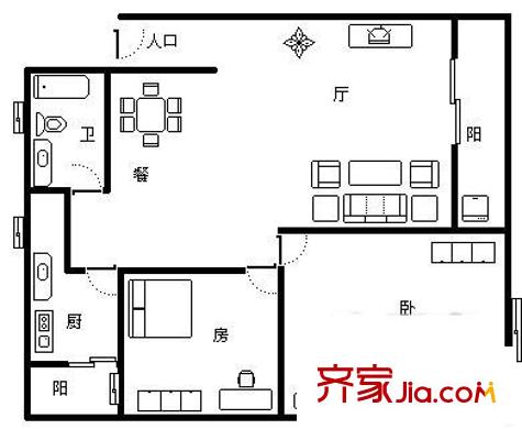 銀龍花園 戶型圖2