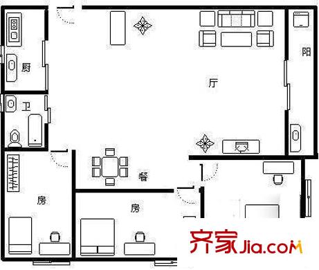 銀龍花園 戶型圖3
