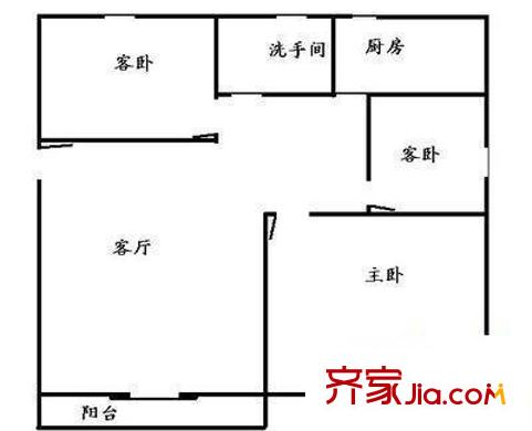 福瑞閣 3室 戶型圖