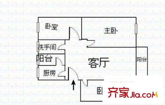 盛銘居 3室 戶型圖