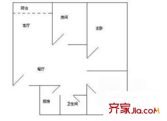 現(xiàn)代苑 3室 戶型圖