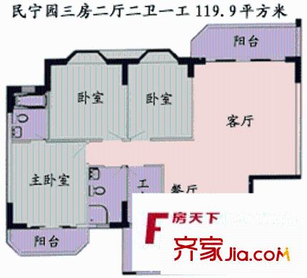 民寧園 5室 戶型圖