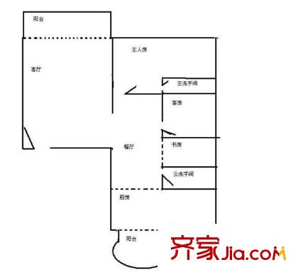 民寧園 3室 戶型圖