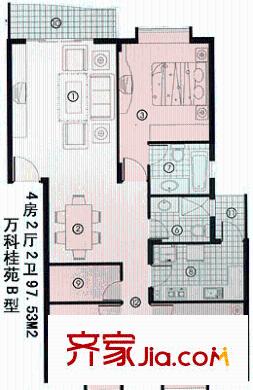深圳萬科桂苑戶型圖1
