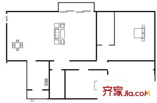 福瑞閣 3室 戶型圖