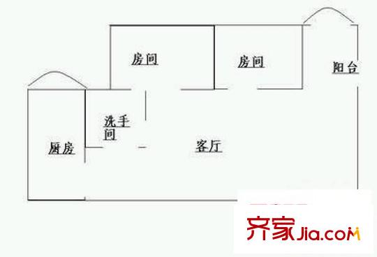 城投荔香坊 2室 戶型圖