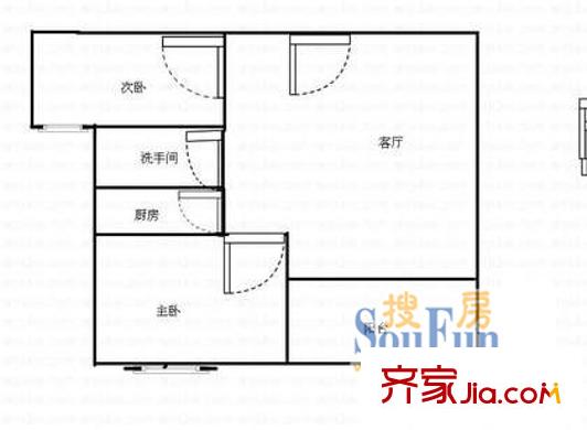 福崗園 2房戶(hù)型圖3