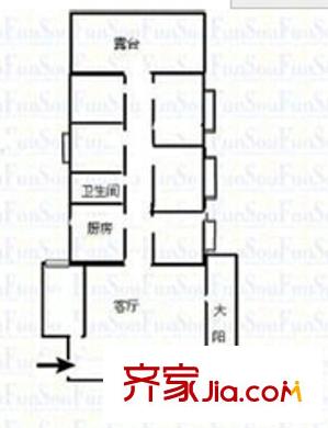 深圳 越港商業(yè)中心4房 戶型圖