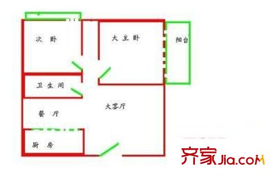 盛銘居 2室 戶型圖