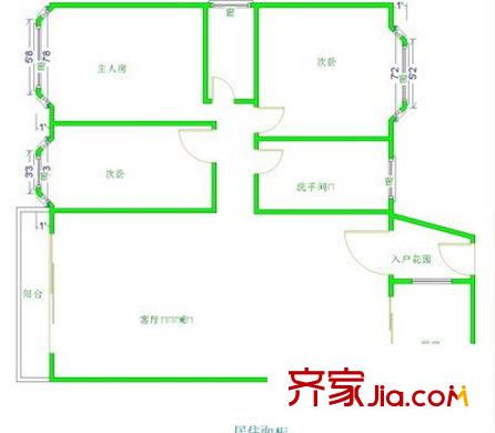 盛銘居 3室 戶型圖