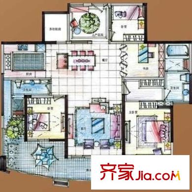 民寧園 5室 戶型圖