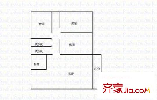 萬(wàn)科桂苑戶型圖戶型圖1 3室2廳1衛(wèi)1廚